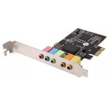 Placa De Som Pcie Pci-e X1 4.1 Canais Chip 32/64 Bits 48khz