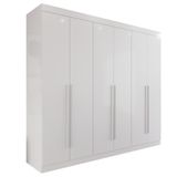 Guarda-roupa Casal 100% Mdf 6 Portas 4 Gavetas Grécia - Mais Móveis Neve