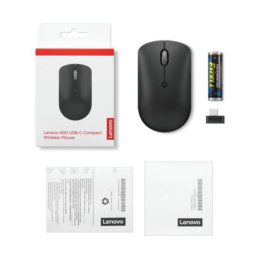 Mouse Sem Fio Compacto Lenovo 400 Usb-c - Gy51d20865 - imagem 3