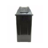 Lixeira 100l Quadrada Preta C/ Tampa Basculante Q100p Jsn Jsn