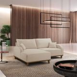 Sofá Albano Linho 185cm Chaise Lado Esquerdo Meu Sofá Online A294 Linho Creme