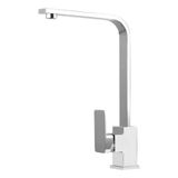 Torneira Cozinha Gourmet Monocomando Quadrada 360 Escovada Domum