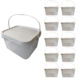 Balde Para Agua Mineral 2.4 Litros Com Tampa-kit 10 Pçs