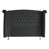 Cabeceira De Cama Box Toquio Casal Queen 160 Cm Suede Grafite Eli Móveis E Decoração