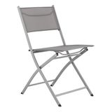 Cadeira Dobravel Taupe Madrid 46x56x82 Cm Suporta 100 Kg
