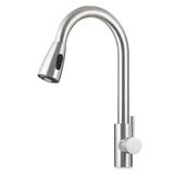Torneira Cozinha Gourmet Monocomando Bancada Extensível Escovada Domum