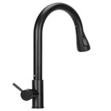 Torneira Gourmet Monocomando Extensivel Preta Domum