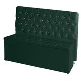 Kit De Quarto Cabeceira De Cama Box E Calçadeira Baú Bella Casal Queen 160 Cm Suede Botão Strass Verde Eli Móveis E Dec