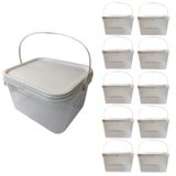 Balde Transparente 2.4l Para Doces E Sorvetes-kit 10 Pçs