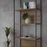 Estante Decorativa Voss 0.75 Prateleira Freijo/ Preto