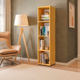 Estante Para Livros Modular 4 Nichos 141cm X 30cm Marselha Freijó