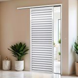 Porta De Correr Suspensa 210x90cm Veneziana Dir L.25 Brimak Branco