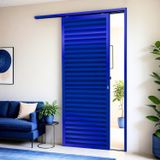 Porta De Correr Suspensa 210x70cm Veneziana Dir L.25 Brimak Azul