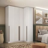 Guarda-roupa De Canto Reto 4 Portas Altezza Trend Branco