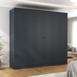 Guarda-roupa Casal 6 Portas 4 Gavetas Fort Grafitto