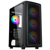 Gabinete Gamer Mid Tower 4 Fan Sem Fonte Kalkan Joturn Preto Klk00038