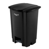 Lixeira 35l Preto Com Pedal E Tampa Articulada Perfect