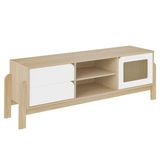 Rack Para Sala Tv 65 Pol 160 Cm 4606 Naturale Branco Arly