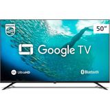 Televisão Smart Pug7019 50 Polegadas 4k Wi Fi Voz Google Preto Bivolt