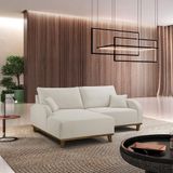Sofá Albano Linho 185cm Chaise Lado Esquerdo Meu Sofá Online A302 Linho Branco