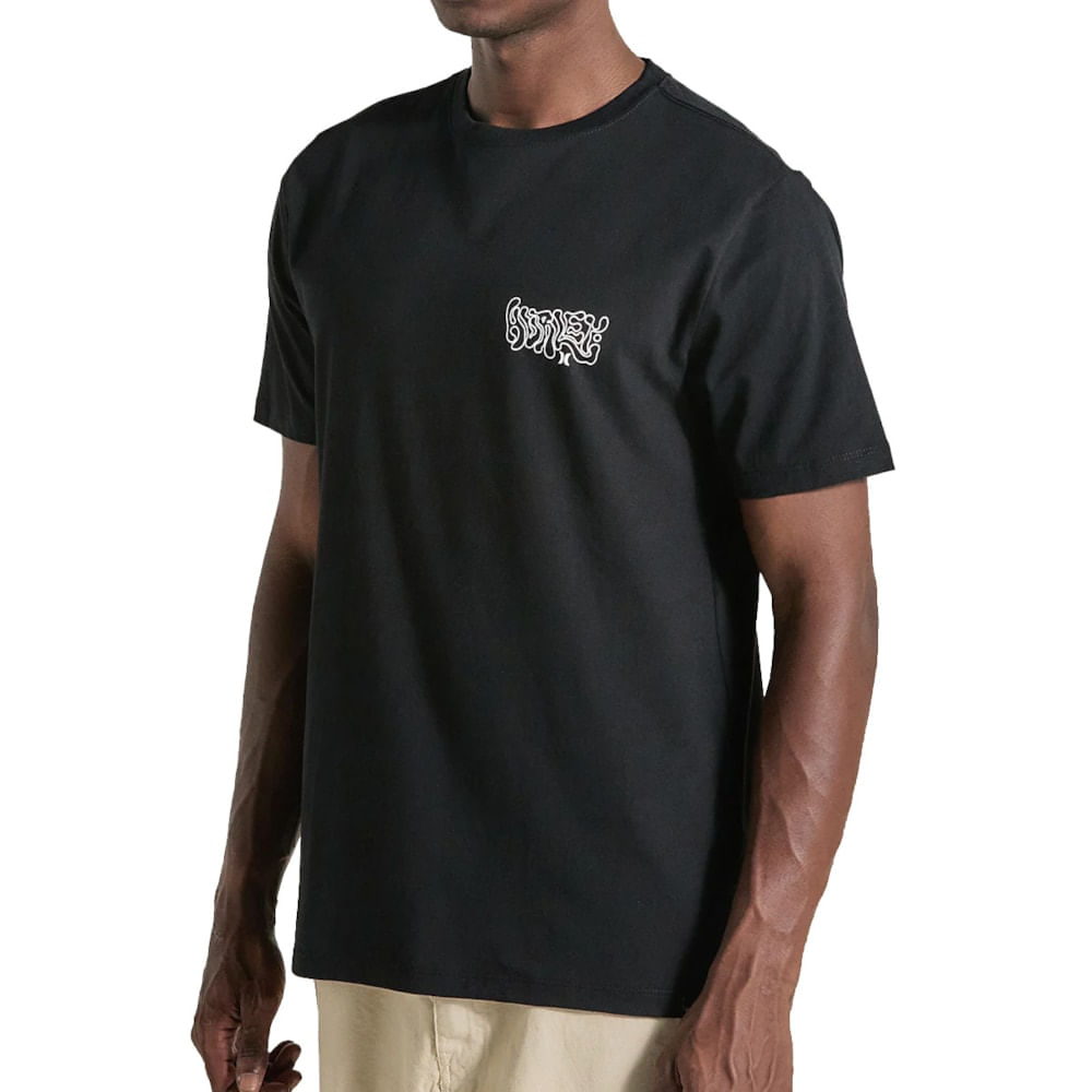 Camiseta Hurley Estampa Relevo Hurley Flow Preta