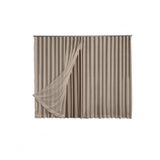 Cortina Blackout Com Voil 3,00x2,50 Para Trilho Duplo Marrom Escuro