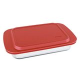 Assadeira Lasanheira De Vidro E Tampa Plástica 3,7l Marinex Classica - Nadir R6537