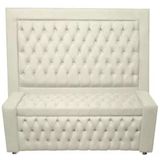 Kit Cabeceira De Cama Box E Calçadeira Baú Retro Capitonê Botão Encapados Casal 140 Cm Suede Porcelana Eli Móveis
