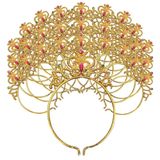 Kit 100 Tiaras Coroa De Princesa Rainha Douradas