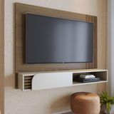 "home Suspenso Lucena Para Tv 60 Polegadas Amendoa Off White