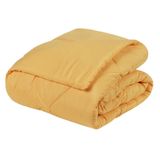 Edredom Solteiro Unique Dupla Face Micropercal 200 Fios Toque De Algodão 1 Peça - Amarelo