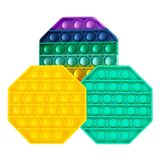 Brinquedo Sensorial Pop It Octágono - Cores Cor Tiffany