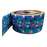 Fita De Gorgorão Estampada Festa Junina - 10m X 40mm Azul