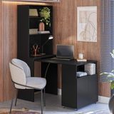 Mesa Com Estante Para Quarto Pequim Preto