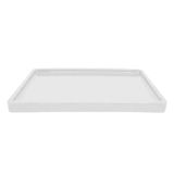 Bandeja De Festa Retangular 30cm X 18cm Cor Branco