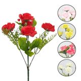 Flor Artificial Buque Mini Rosa 5 Flores - 28cm