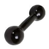 Halter Redondo Emborrachado 2kg Peso Academia Treino Preto