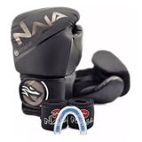 Kit Boxe Muay Thai Naja Black Line + Luva + Bandagem +