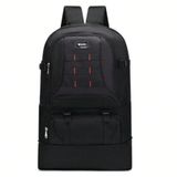 Mochila Tatica Expansivel 60 Litros Multiuso Resistente Impermeavel Camping Viagem Trilha Gigante Preta