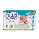Fralda Descartável Flock Baby Premium Jumbo Recém Nascido 36 Unidades