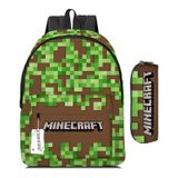 Bolsa De Estudante Minecraft My World, Conjunto De 2 Peças, 40x30x17cm