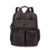 Mochila Angel Kiss Em Couro Macio Lavado Para Mulheres