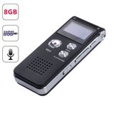 Ditafone De Áudio Digital Gjx Mini Preto 8gb Recarregável