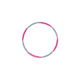 Hula Hoop Fitness Removível 95 Cm Rosa Com Cinza