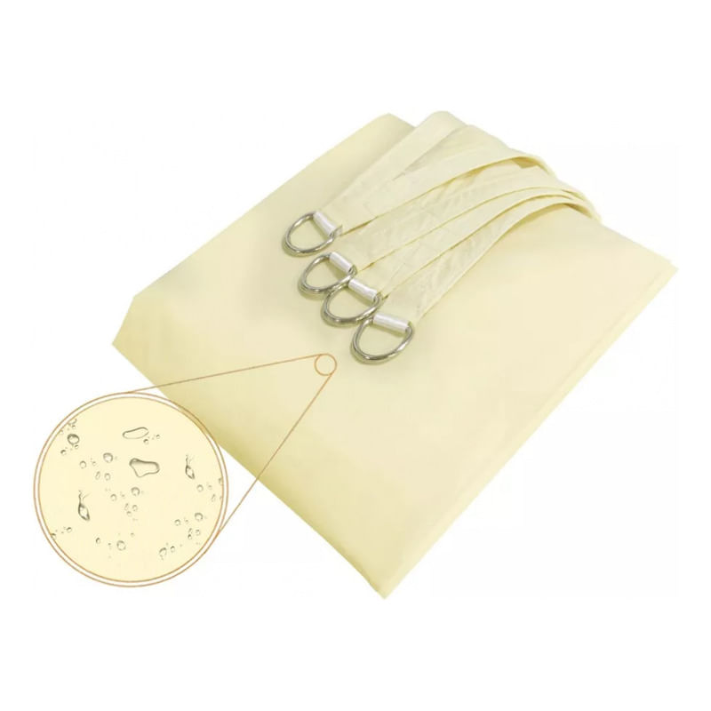 Toldo Impermeável Com Proteção Uv 3m X 5m Bege