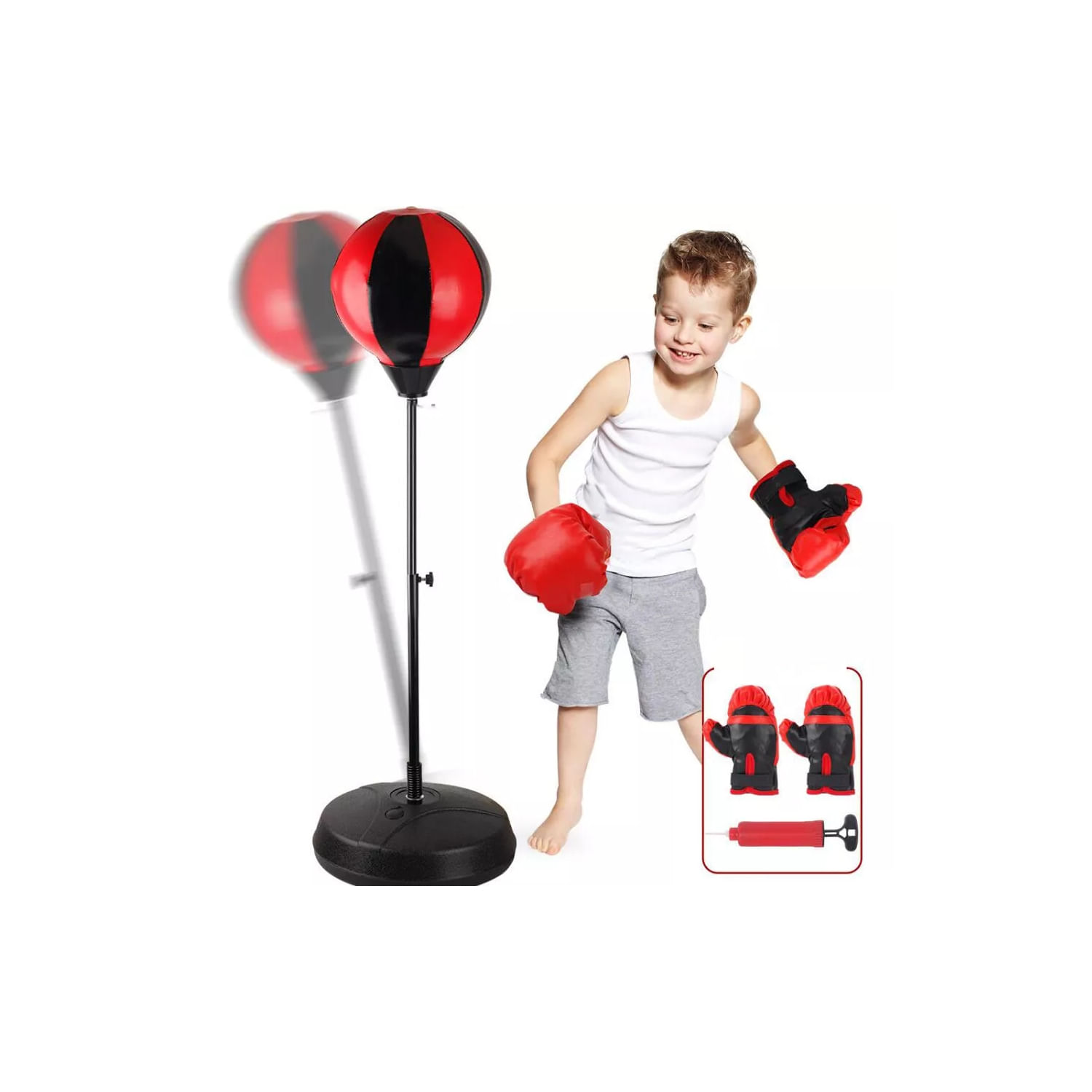 Conjunto De Bolas De Boxe Speed Ball Luvas De Boxe Para Crianças 80-125 Cm