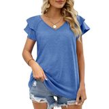 Camiseta Casual, Moda Feminina, Manga Curta, Modal-algodão