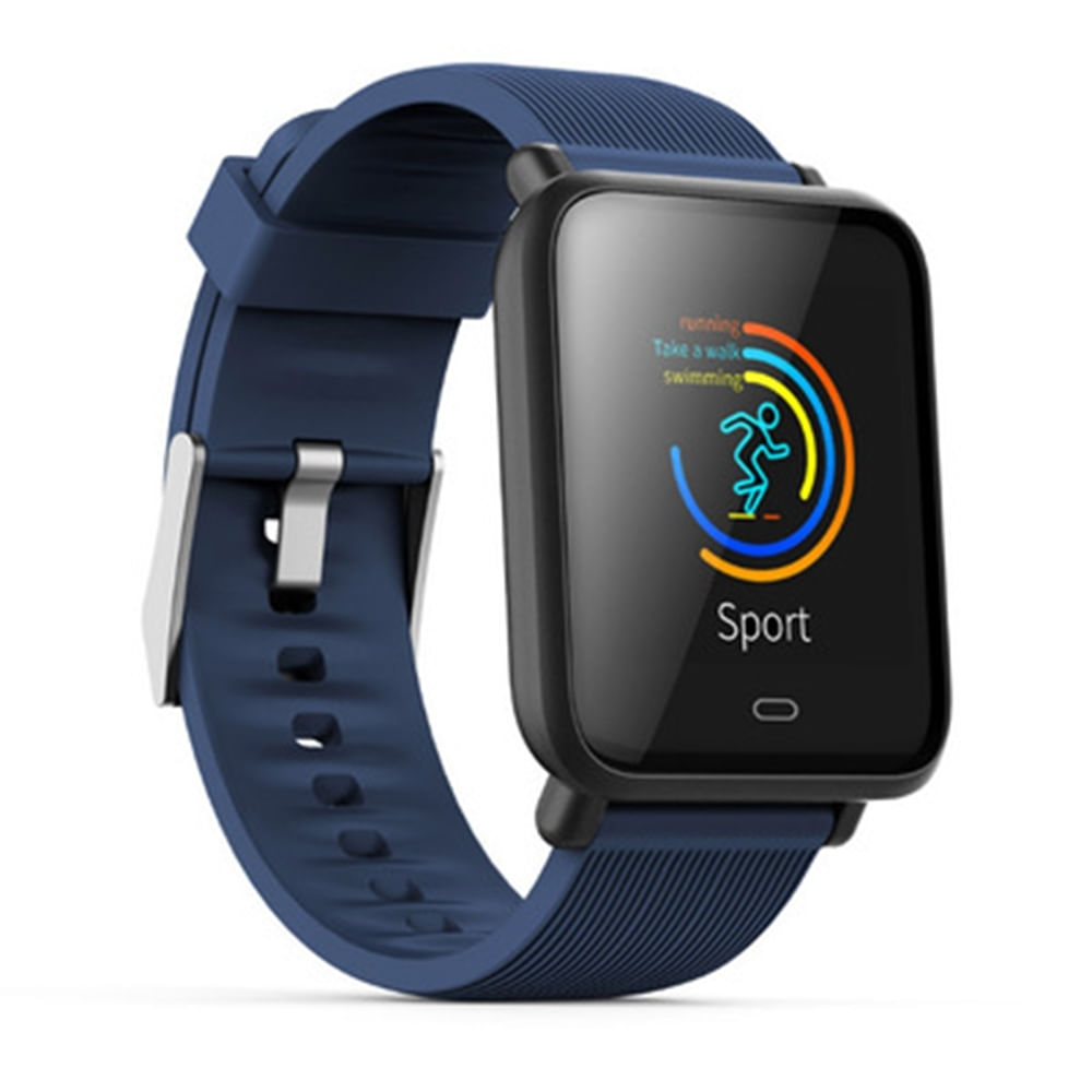 Rastreador De Saúde Bluetooth Com Tela Colorida Smart Watch Q9 Azul