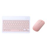 Conjunto Rosa De 7 Polegadas Com Teclado Bluetooth Universal Para Tablet