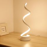 Moderna Espiral Led Mesa Mesa Lamp 24w Ouro Branco Quente Decora